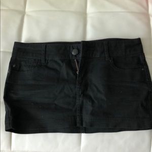 Juniors black mini skirt